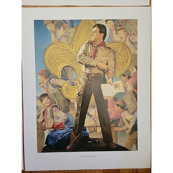 Lot of 4 1986 Hoyle Scouting Through The Years Posters - Patrol Leader, Eagle - Picture 1 of 2